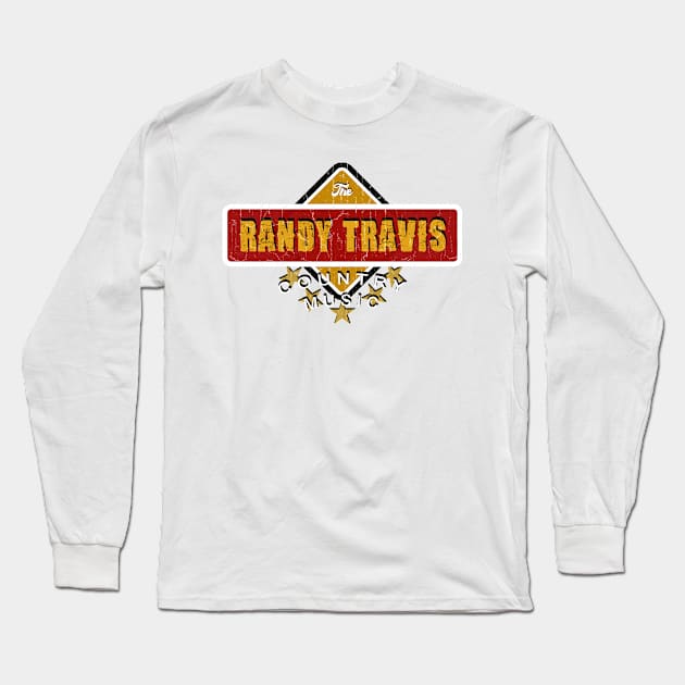 Randy Travis - Country Music Long Sleeve T-Shirt by Kokogemedia Apparelshop